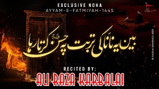 Bain yeh Nana ki turbat pe | Ali Raza Karbalai | Bibi #fatima #noha | #ayyamefatimiya Noha 2023/24