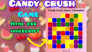 Candy Crush Game using html css javascript #ytvideo #coding #programming #coding #programming