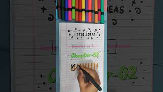 Try these easy title ideas with Highlighters ✨#short #viral #art
