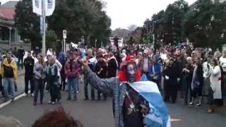 Scottish fans getting psyched for the upcoming match