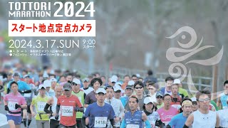 鳥取マラソン2024 スタート地点 ライブ配信　日本海新聞