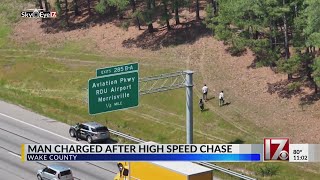 Man charged after high-speed chase in Wake County