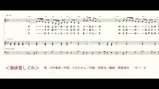 海峡雪しぐれ（川中美幸）～MUROカラオケレッスン（楽譜編）