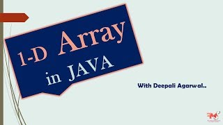 #25 One-Dimensional Array in JAVA | Array with an Example | CORE JAVA | Hindi