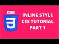 Inline Style CSS | CSS Tutorial Part 1