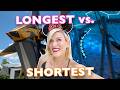 LONGEST & SHORTEST Disney World Challenge: Are These Popular Rides Worth The Waits?! | All 4 Parks