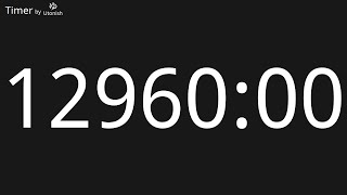 12960 Minute Countdown Timer