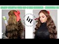 Holiday Hairstyle using Clip In Hair Extensions   irresistible me