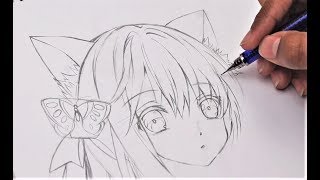 How to draw Anime "Neko" (Anime Drawing Tutorial for Beginners)