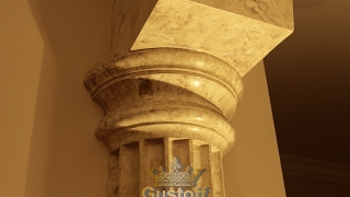 Мраморные колонны - венецианская штукатурка. columns marble Venetian plaster