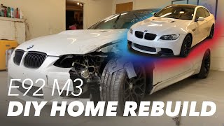Rebuilding A Wrecked E92 M3 From A Salvage Auction At Home!