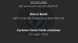Code-based post-quantum cryptography - Marco Baldi (Snippet)