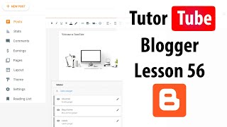 Blogger - Lesson 56 - HTML and JavaScript Gadget