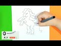 Drawing a unicorn riding a magic rainbow draw a beautiful unicorn in five minutes