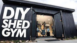 Ridiculous HOME GYM In Entirely Custom DIY Backyard Shed!