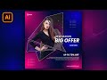 Social Media Post Design | Illustrator Tutorial | Beauty Banner Design | MAK Visuals