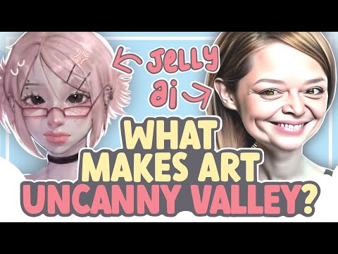 What Makes Art UNCANNY VALLEY? (AI Art, Jelly Art, & The Brain) SPEEDPAINT COMMENTARY