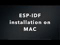 ESP32 Blink tutorial  | Espressif IDF MAC | esp-idf MAC installation | ESP32 MAC