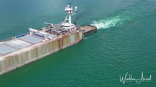 RAND LOGISTICS GRAND RIVER NAVIGATION TUG DEFIANCE BARGE ASHTABULA Windsor Aerial Drone Photography