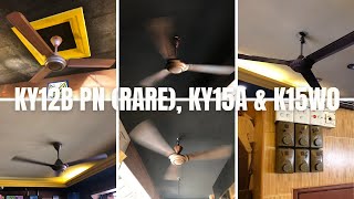 RARE KDK KY12B PN, KDK KY15A \u0026 K15W0 Ceiling Fans in a restaurant