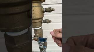 Quick tip for connecting an air hose to a back flow for #sprinklersystem #winterization