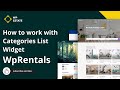 How to work with WpRentals Categories List Elementor Widget