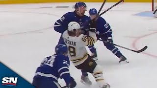 Maple Leafs' Simon Benoit And Ryan Reaves String Together Trio Of Massive Hits On Bruins