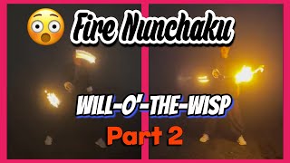 Fire Nunchaku (Nunchucks) 【Part 2】 #shorts #Wushu #KungFu