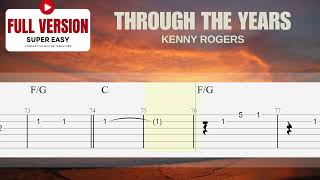 Through The Years - Kenny Rogers - Super Easy Fingerstyle Guitar TAB