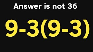 9-3(9-3) = ❓ / Can you solve this simple math question / PEMDAS rules question