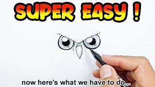 How to draw an owl eye | Super Simple Drawings