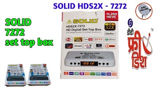 Solid HDS2X 7272 set top box mpeg4 HD||dd free dish|| solid 7272