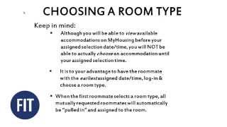 NEW/ENTERING Room/Roommate Selection Part 2- How to Select Your Room Type