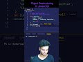 How to Use Object Destructuring in JavaScript? | JavaScript interview question 🔥 | JavaScript