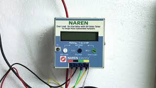 Naren Single Phase Overload Dry Run Relay with Tank Overflow OFF (English Version)