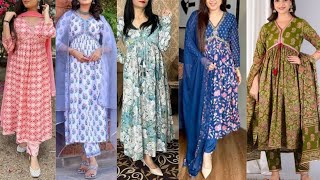 Printed Cotton Alia Cut Suit Design Ideas For Summer | Alia Cut Kurti |  Aliya Cut Dress | Alia Cut