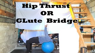 Exercise Ball Hip Thrust Glute Bridge