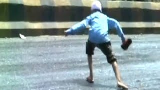 Caught on camera: A dangerous, melting road in Gujarat