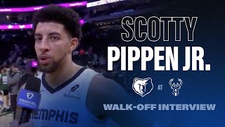 Scotty Pippen Jr. Walk Off Interview | Grizzlies at Bucks