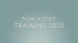 New Agent Training 2020