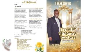 THANKSGIVING SERVICE FOR THE LIFE OF EVERALD ALPHANSO LOVELACE