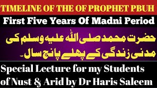 Seerah of the Prophet Muhammad PBUH/ FIRST FIVE YEARS OF MADNI PERIOD/ Battle of BADR, UHAD & DITCH