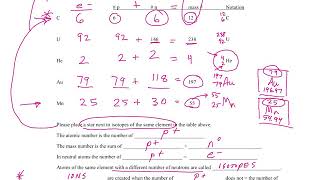 Introduction to Chemistry: Atomic Theory - Isotope Practice and amu