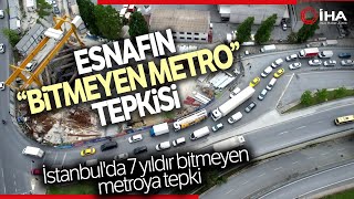 İstanbul'da 7 Yıldır Bitmeyen Metroya Esnaf Tepki Gösterdi