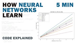 How Neural Networks Learn - Linear Regression in 5 Minutes with PyTorch