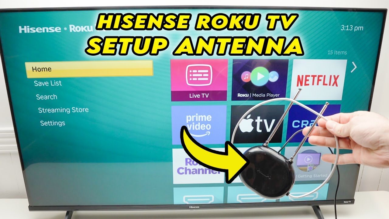 Hisense Roku Tv How To Setup Antenna Scan Channels Youtube