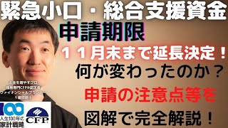 緊急小口資金と総合支援資金の特例申請の期限が１１月末まで延長になったが、何が変わったのか？今後注意する点について図解で完全解説！