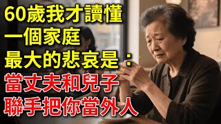 60歲我才讀懂，一個家庭最大的悲哀就是：當丈夫和兒子聯手把你當外人！
