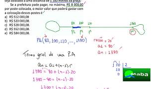 ENEM 2018 - MATEMÁTICA - QUESTÃO 141 - PROVA AZUL - PA - INSTALAÇÃO DE POSTES