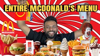 ENTIRE Mc DONALDS MENU Challenge 🥤🍔 | 30 ITEMS 😯| EXTROVERT MALLU | 💀 DEAD ആയി GOOYS🥵